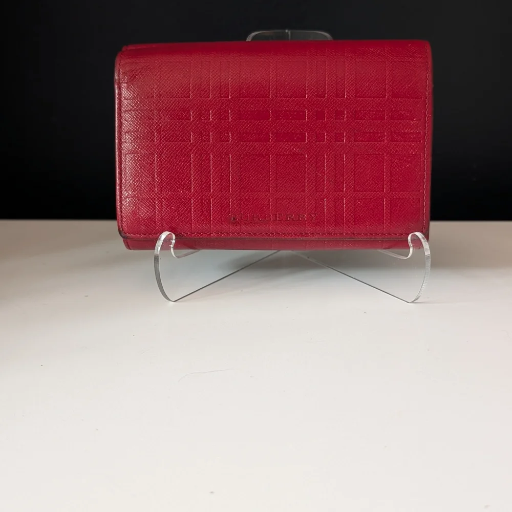 Burberry Red Leather Wallet